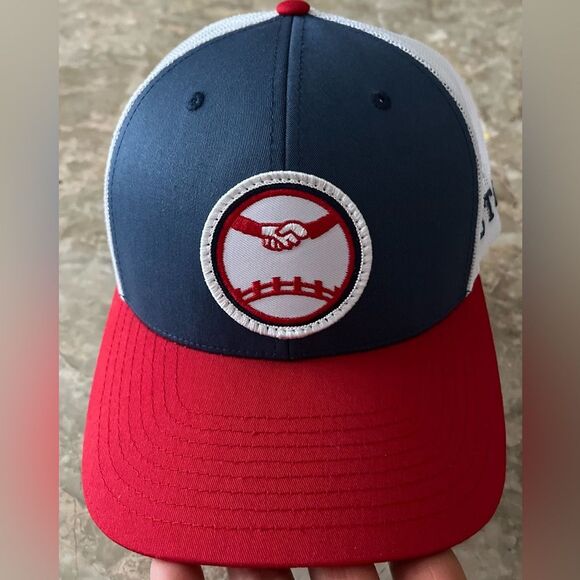 Twins STH red/blue/white unisex baseball cap, mesh back, adjustable snaps, OS - Picture 5 of 7